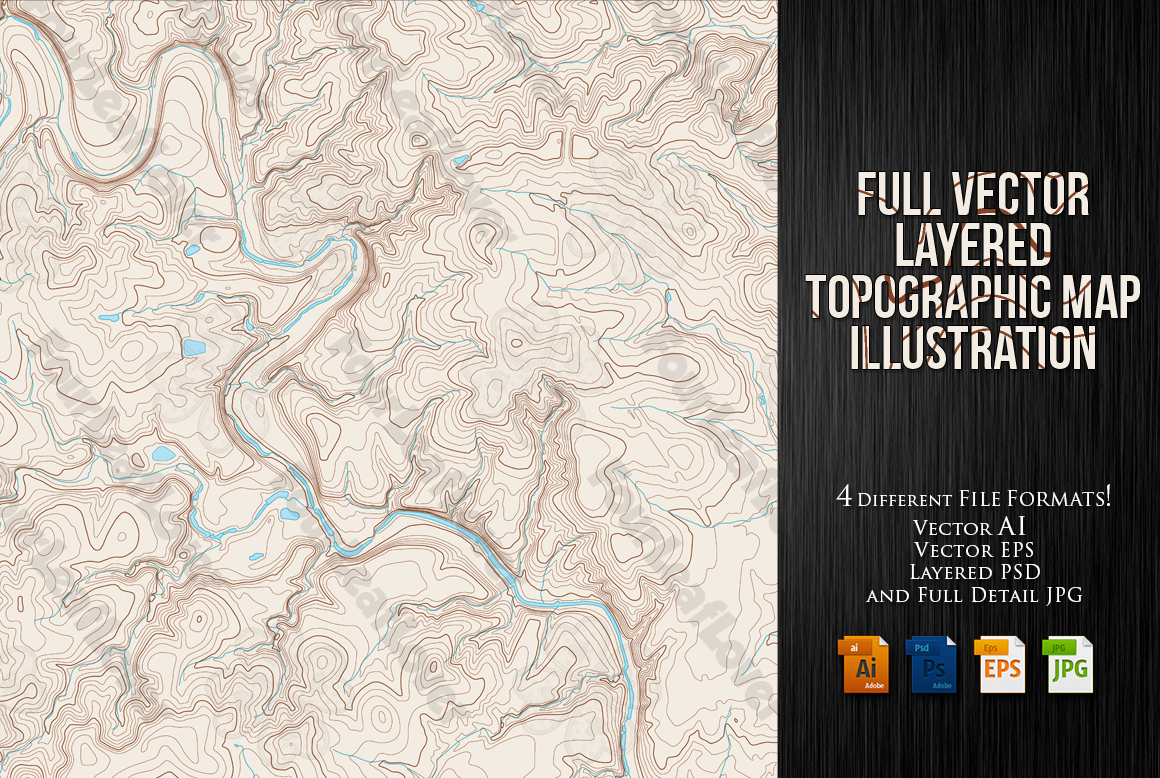 Vector Topographic Maps ~ Illustrations on Creative Market