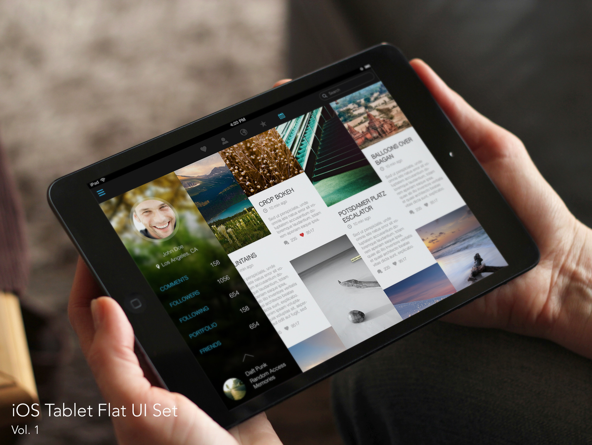 Download iOS Tablet Flat UI Set Vol. 1 ~ Web Elements on Creative Market
