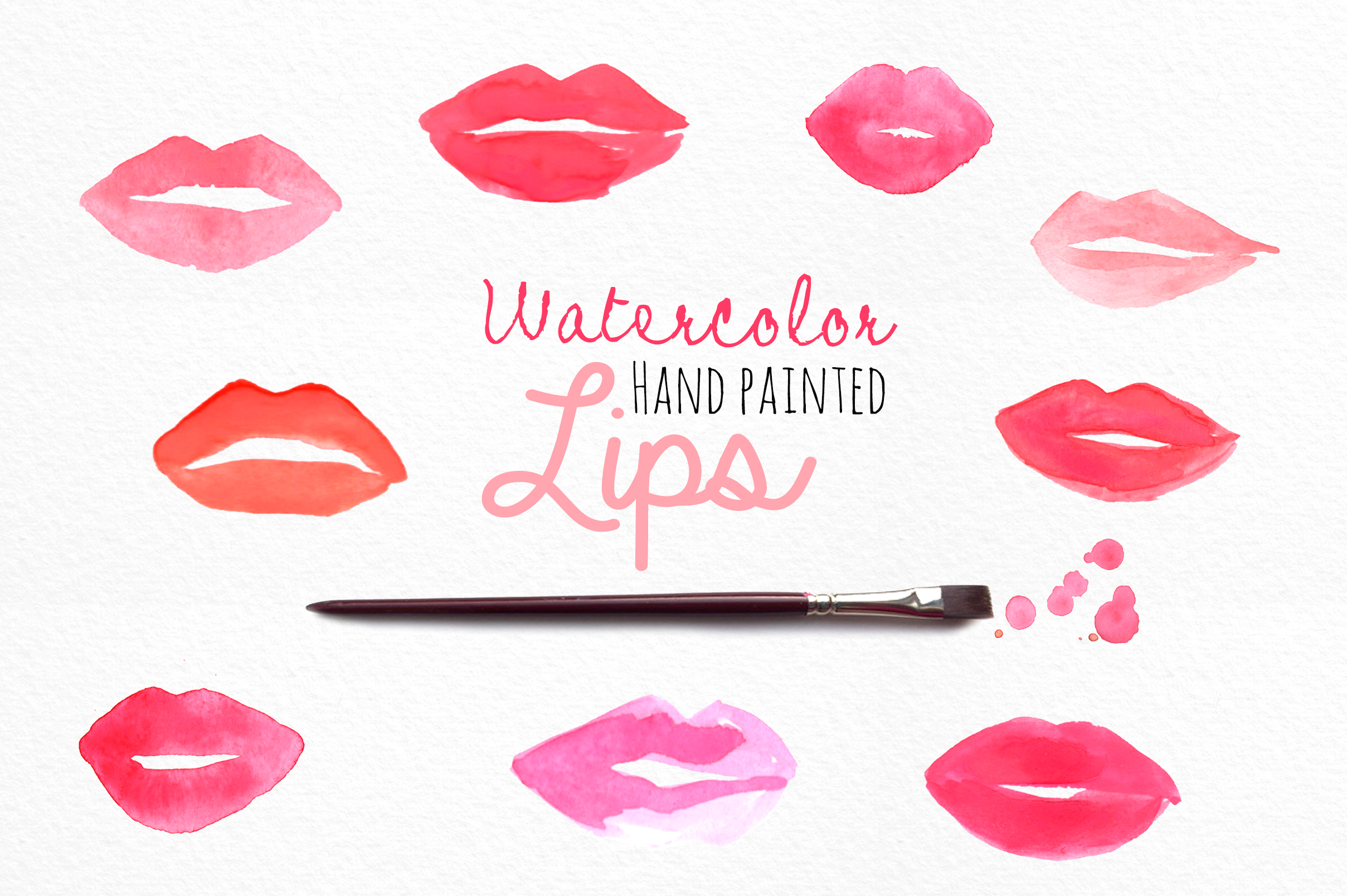 Watercolor Lips ~ Illustrations on Creative Market