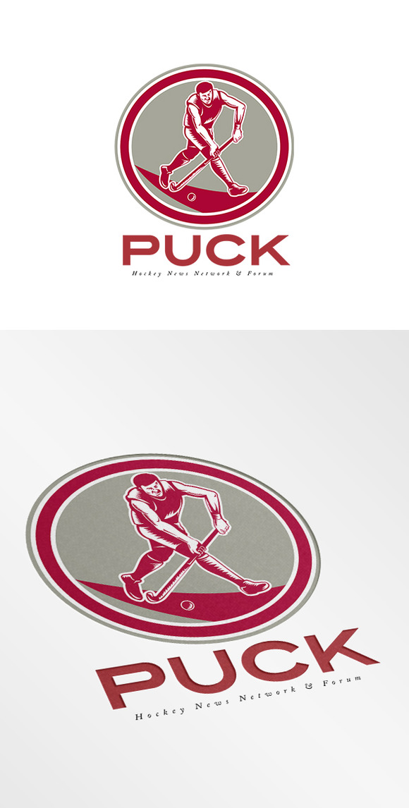 Puck Hockey News Logo ~ Logo Templates on Creative Market