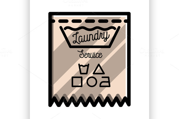 Color Vintage Laundry Emblem Color Vintage Laundry Emblem