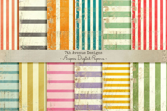 Stripes Digital Papers Stripes Digital Papers