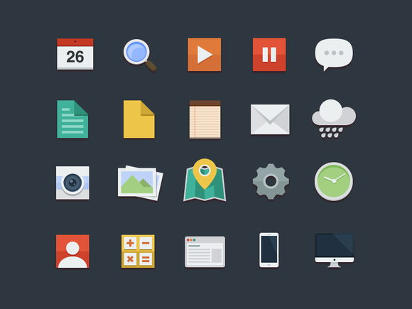Flat Icons Set Flat Icons Set