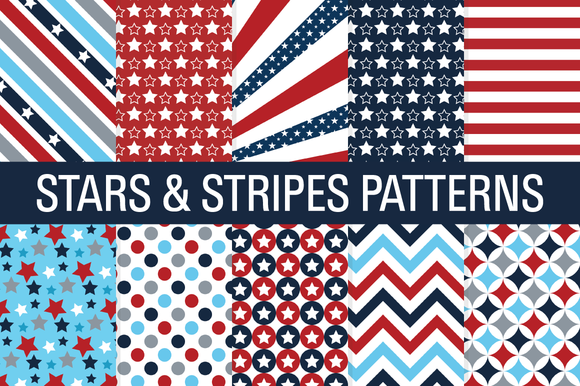 Stars And Stripes Digital Papers Stars And Stripes Digital Papers