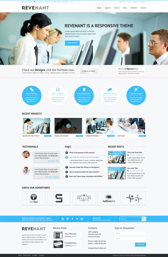 Revenant Business PSD Template Revenant Business PSD Template