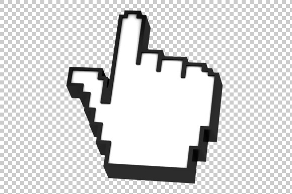 Hand Cursor - 3D Render PNG