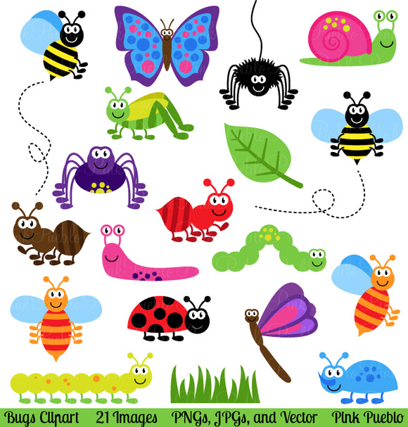 free clipart cartoon insects - photo #17