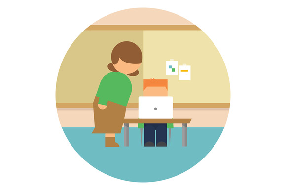 clipart of teacher helping students - photo #24