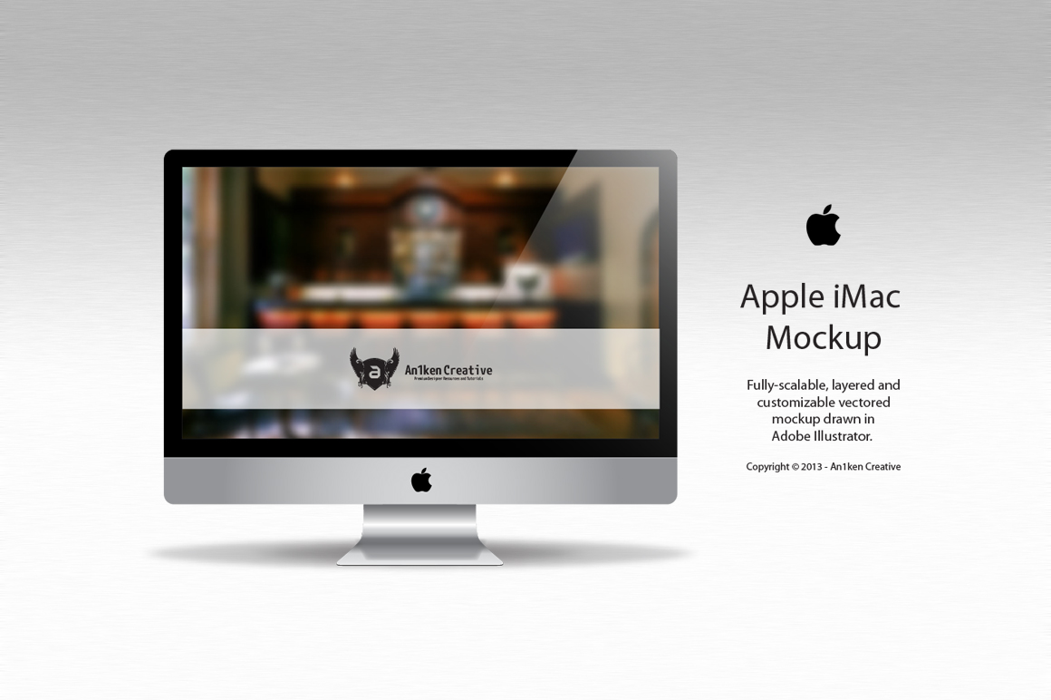 Download Apple iMac Vector Mockup ~ Product Mockups on Creative Market
