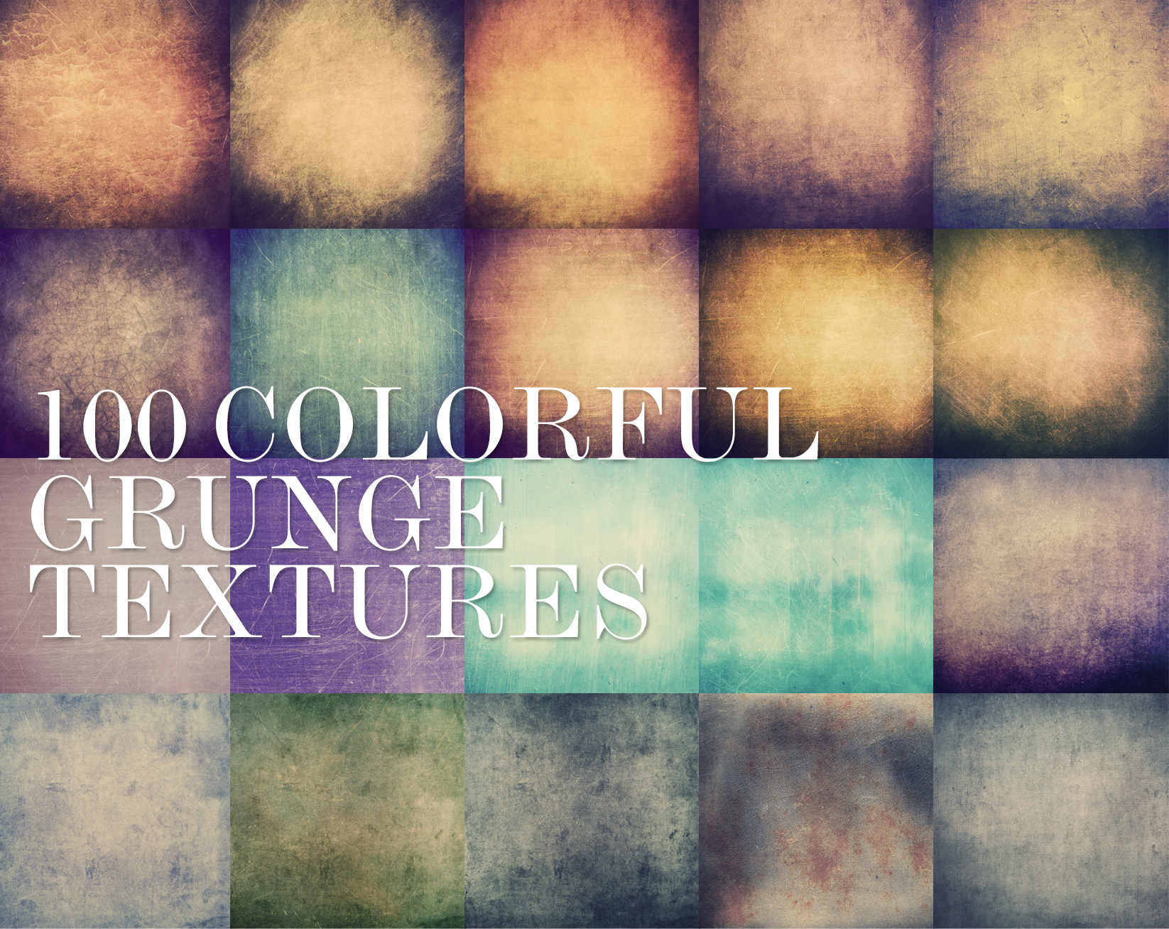 75off 100 Colorful Grunge Textures ~ Textures On Creative Market 