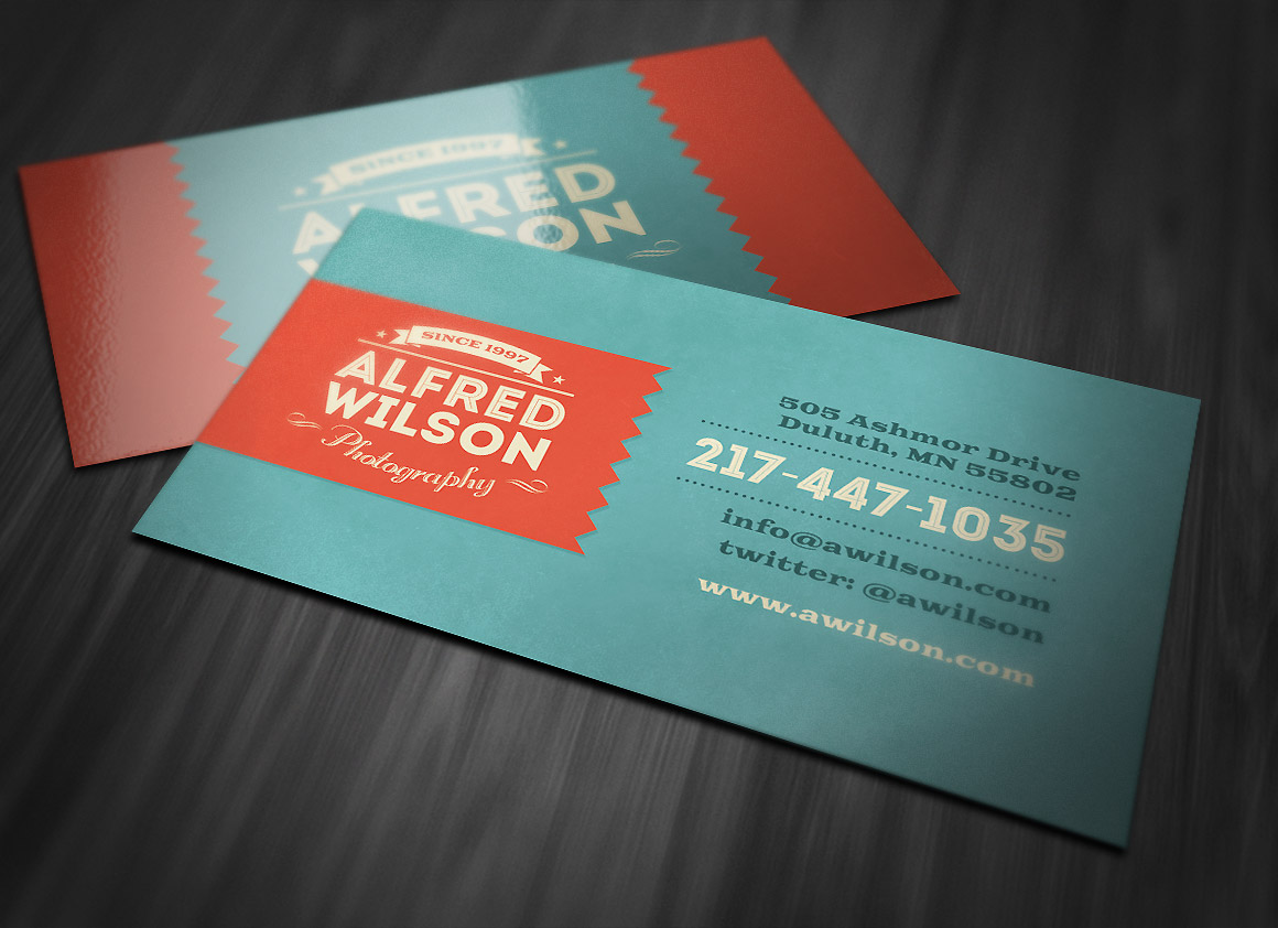 Retro Business Card 2 Business Card Templates on Creative Market