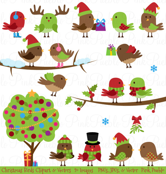 clipart christmas birds - photo #24
