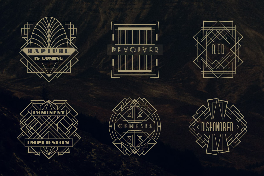 24 Art Deco Badges ~ L...