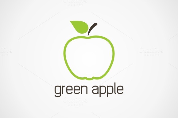 Green Apple Logo Templates On Creative Market