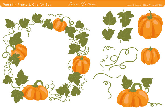 clip art free pumpkins and leaves - photo #23