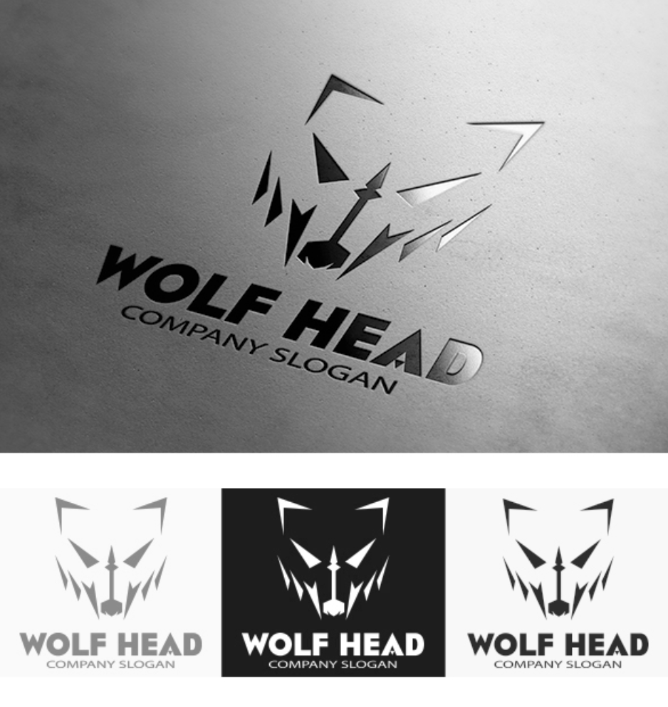Download Wolf Head Logo ~ Logo Templates on Creative Market