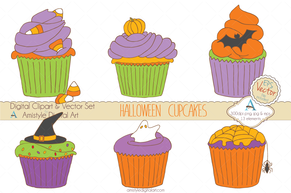 free halloween cupcake clipart - photo #7