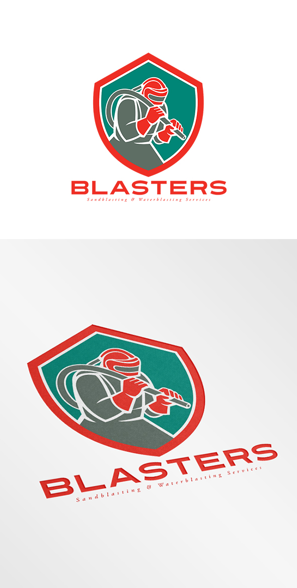 Blasters Sandblasting  Services Logo  Logo  Templates on 