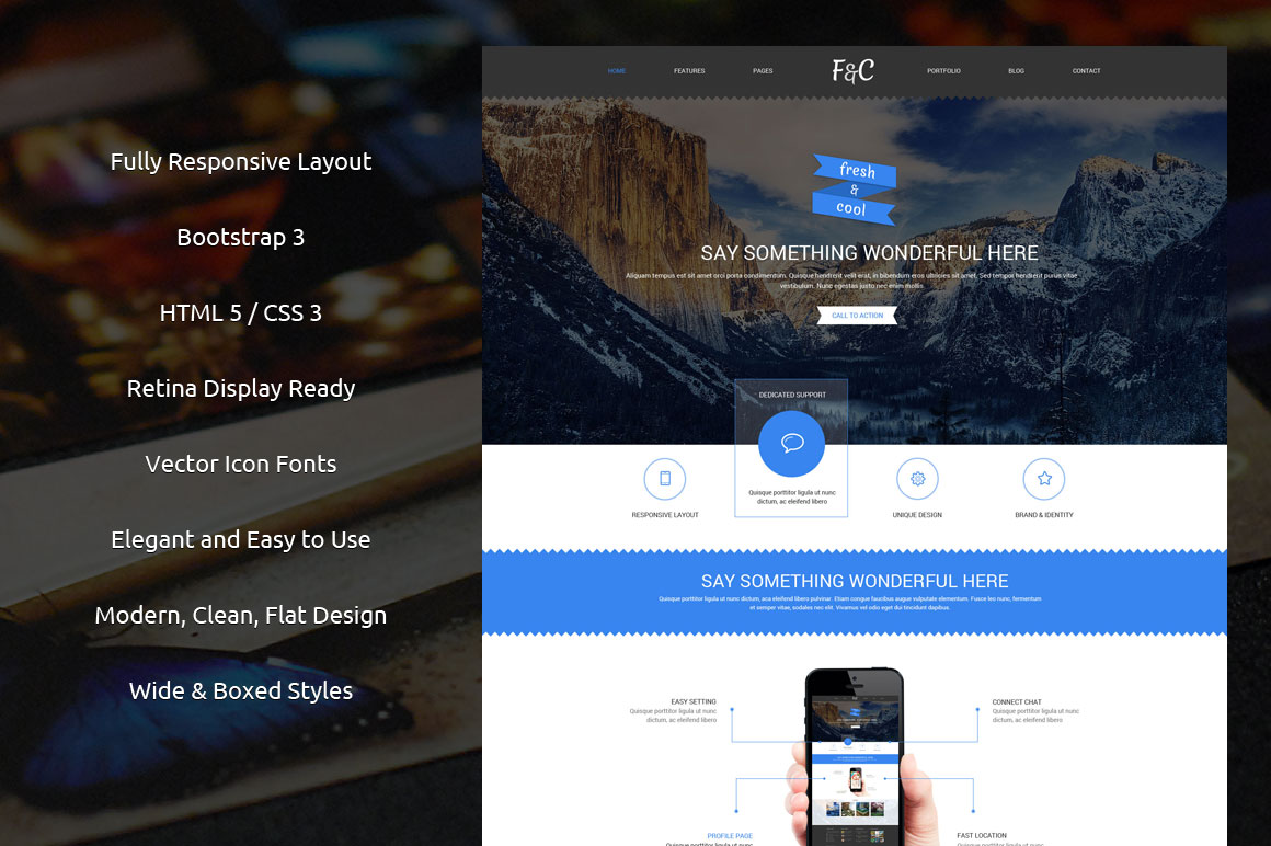 Fresh & Cool Bootstrap Theme ~ Bootstrap Themes on Creative Market