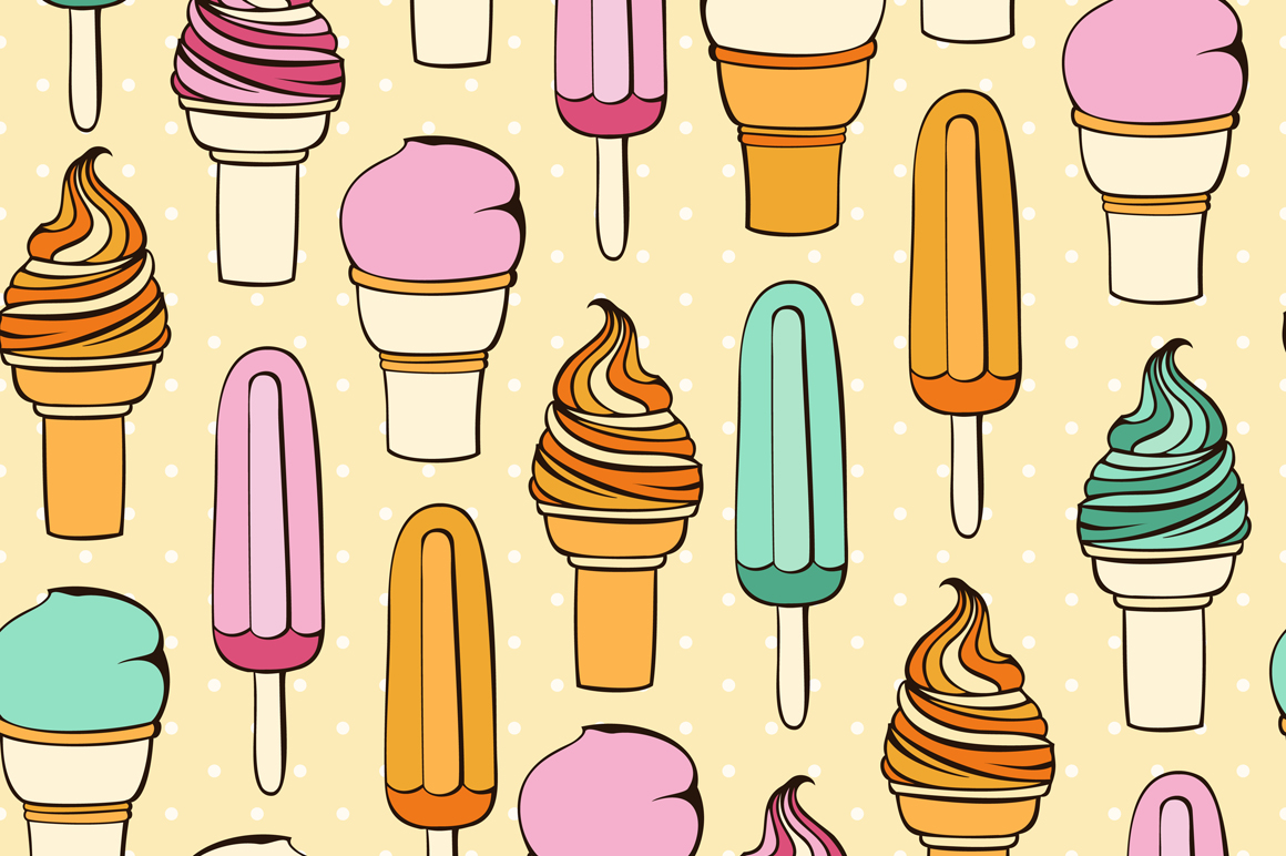 Vector set of ice cream pattern ~ Patterns on Creative Market