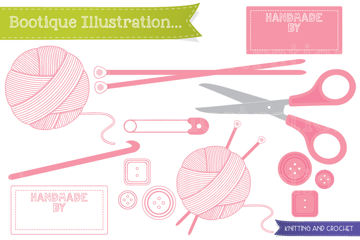 Download Knitting and Crochet Vector Graphics ~ Graphics on ...