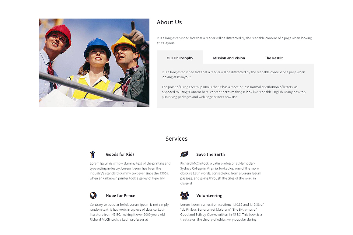 Architecture One Page Theme ~ Website Templates on Creative Market