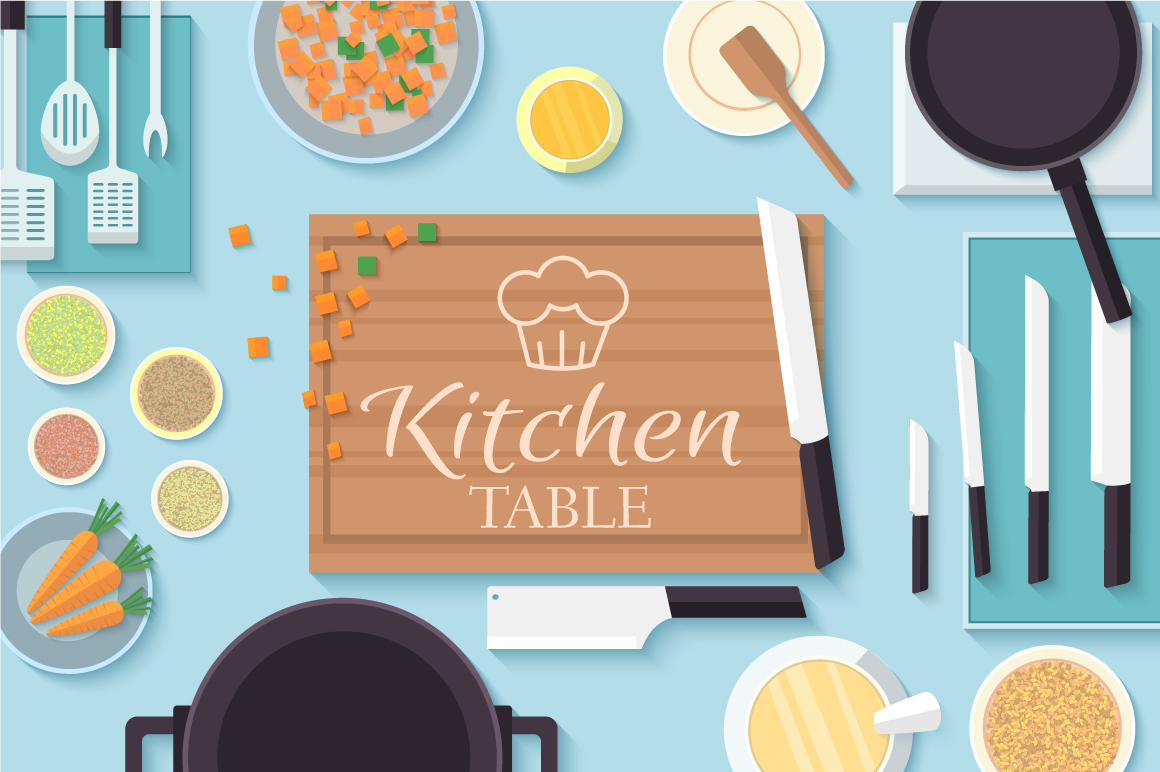 kitchen table illustrations