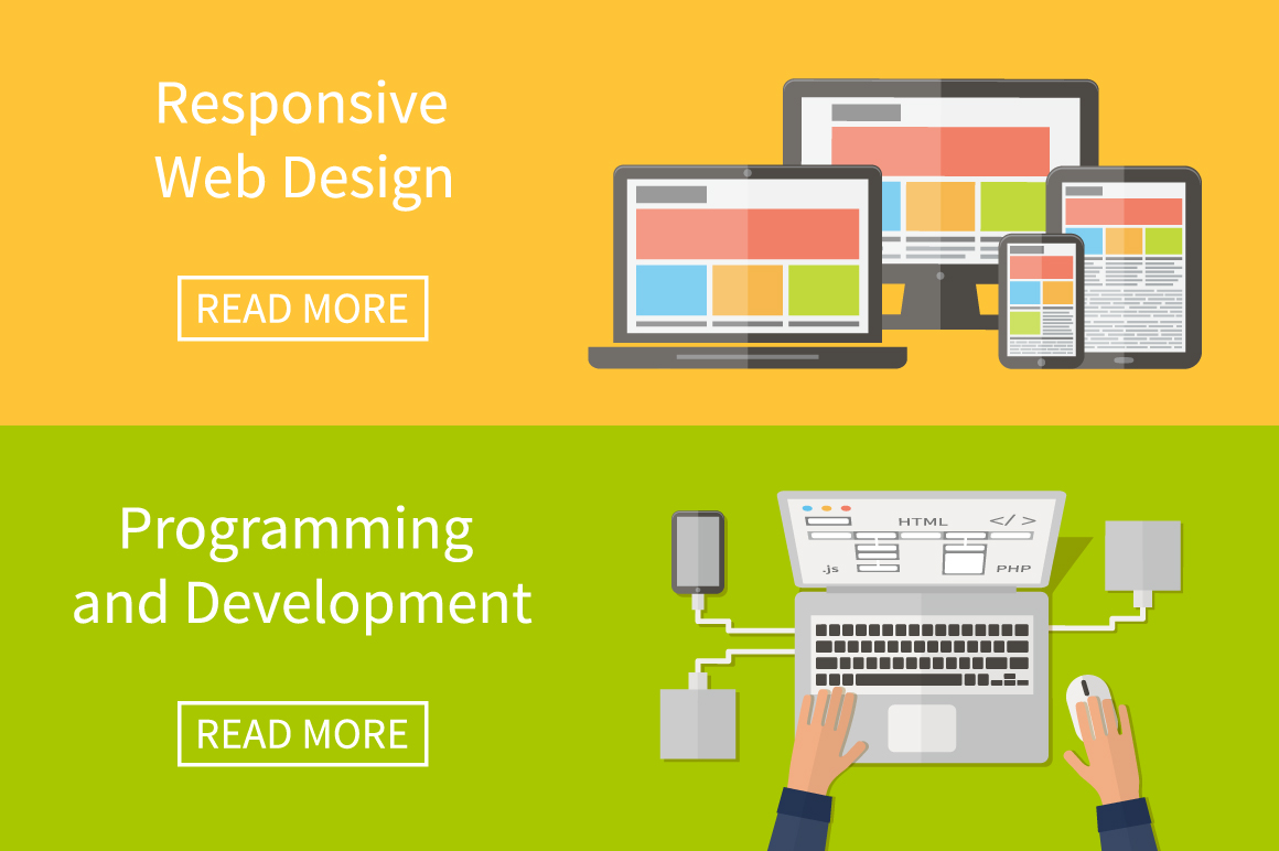 Web design and programming, flat ~ Illustrations on Creative Market