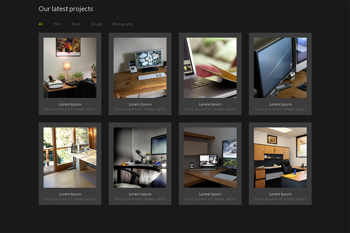 Yellow Bootstrap Responsive Template Bootstrap Themes on Creative Market