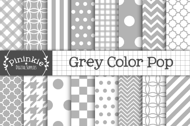 Grey Digital / Gray Scrapbook Paper ~ Patterns on Creative Market