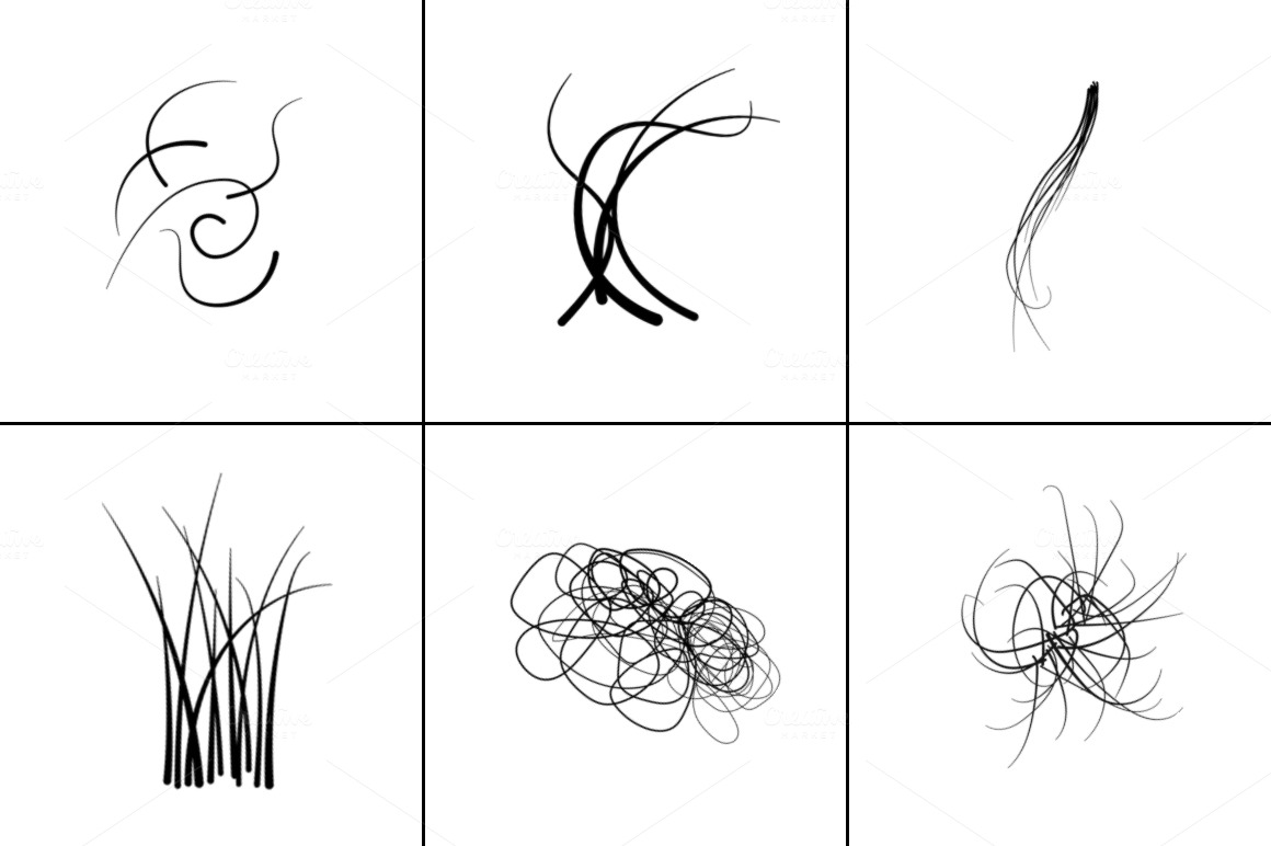 The Hair Strand Brush Brushes on Creative Market