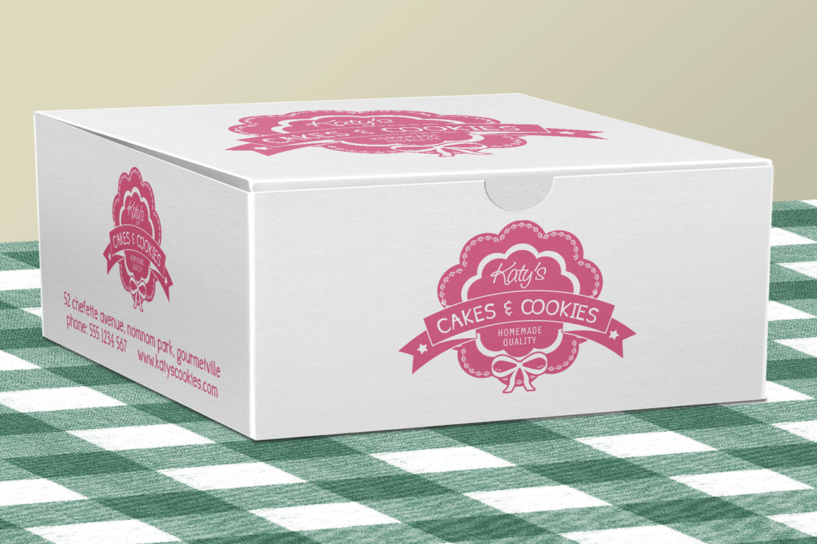 Download Cake Box for Bakery Pastries ~ Product Mockups on Creative ...