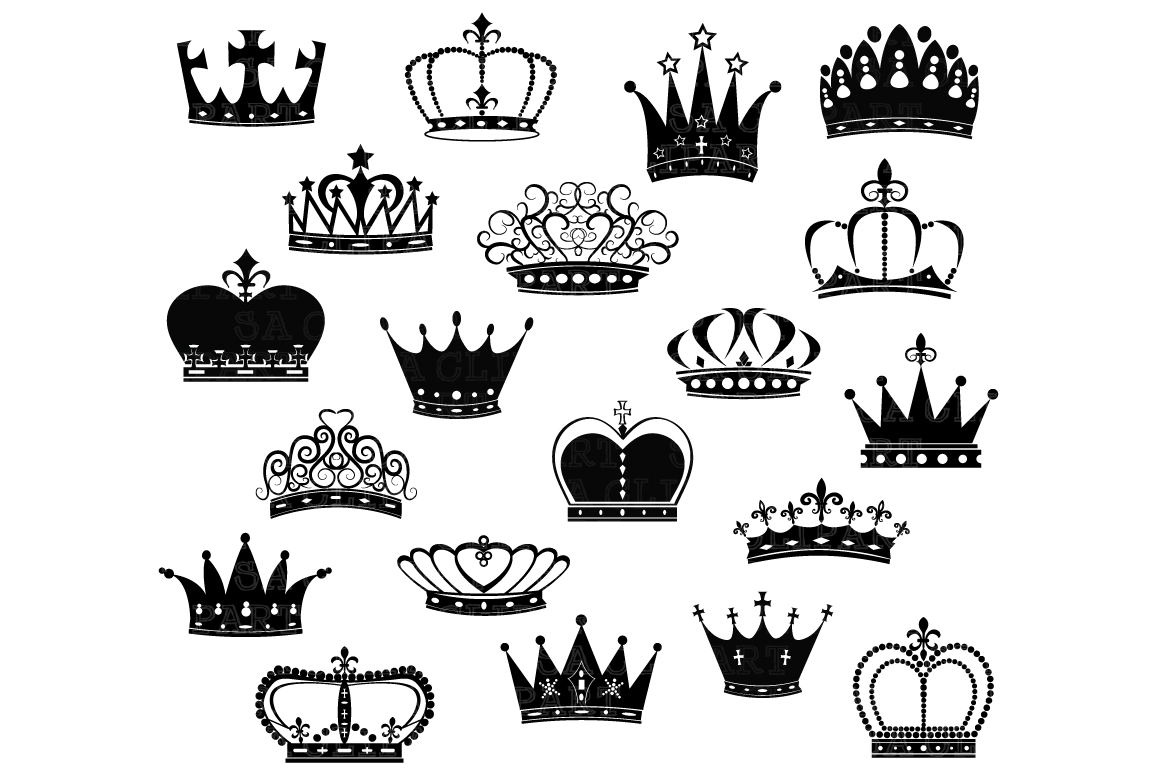 Crown Silhouette ClipArt ~ Illustrations on Creative Market