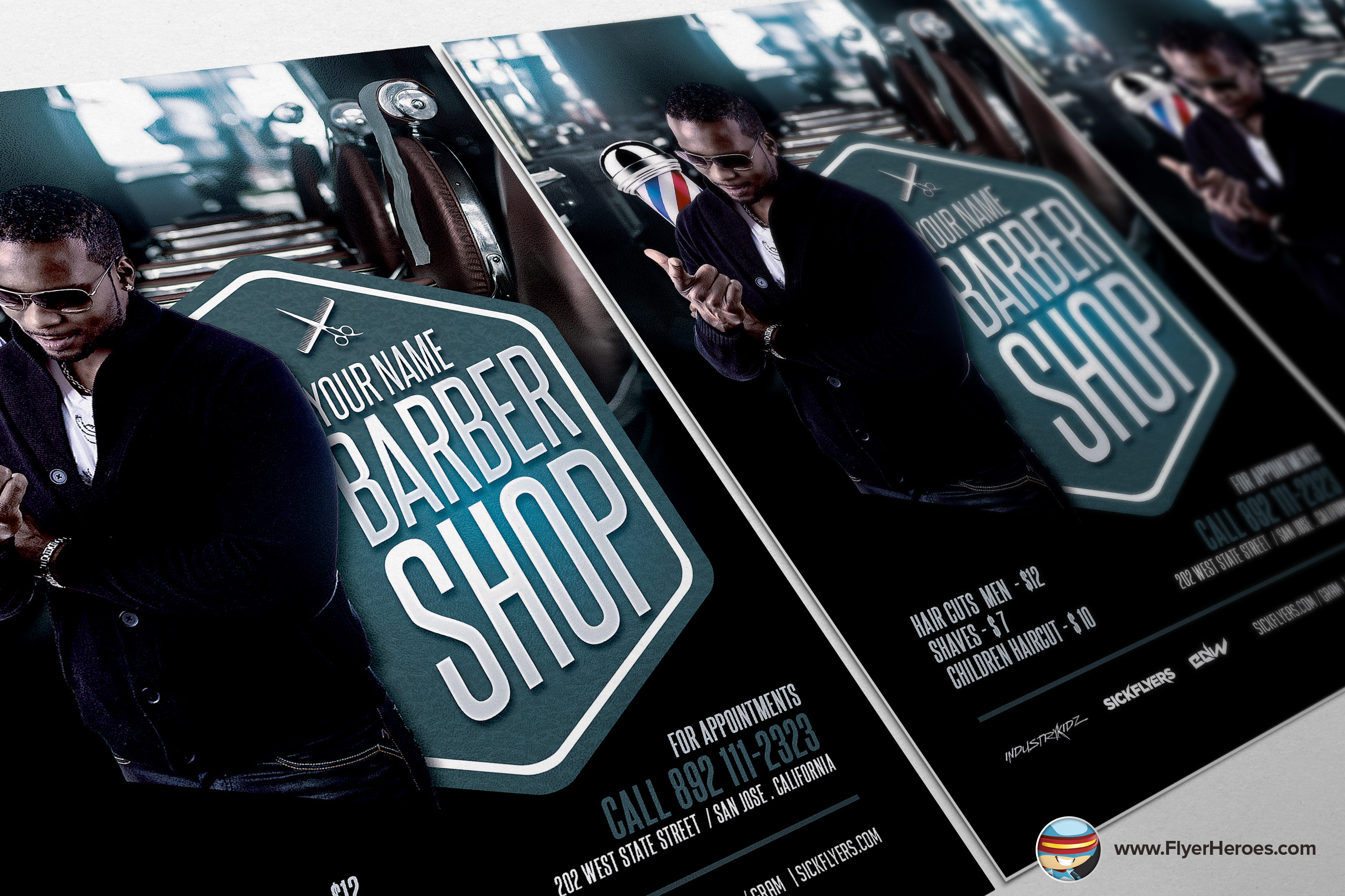 Barber's Shop Flyer Template ~ Flyer Templates on Creative ...