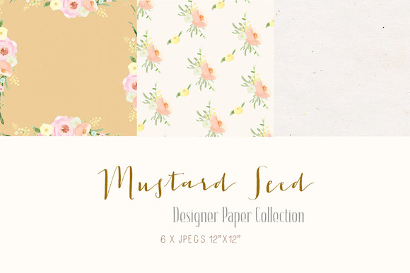 Digital Designer Paper-Mustard Seed Digital Designer Paper-Mustard Seed