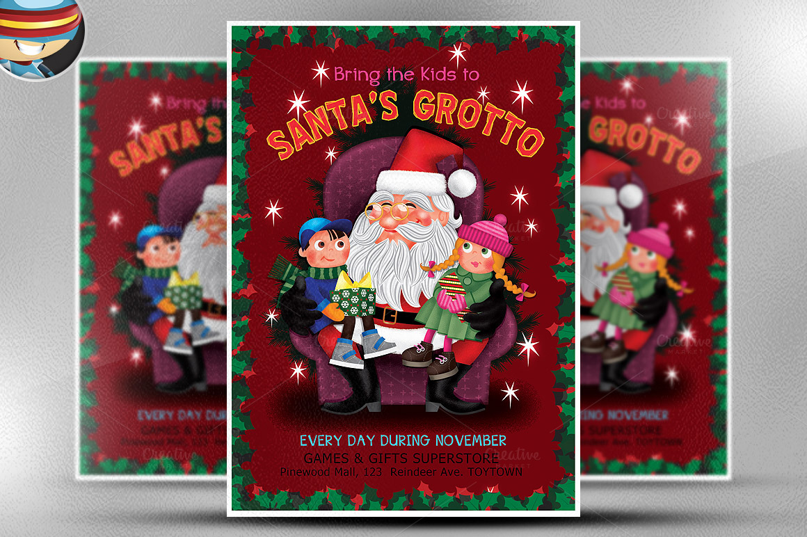 Santa's Grotto Flyer Template ~ Flyer Templates on Creative Market