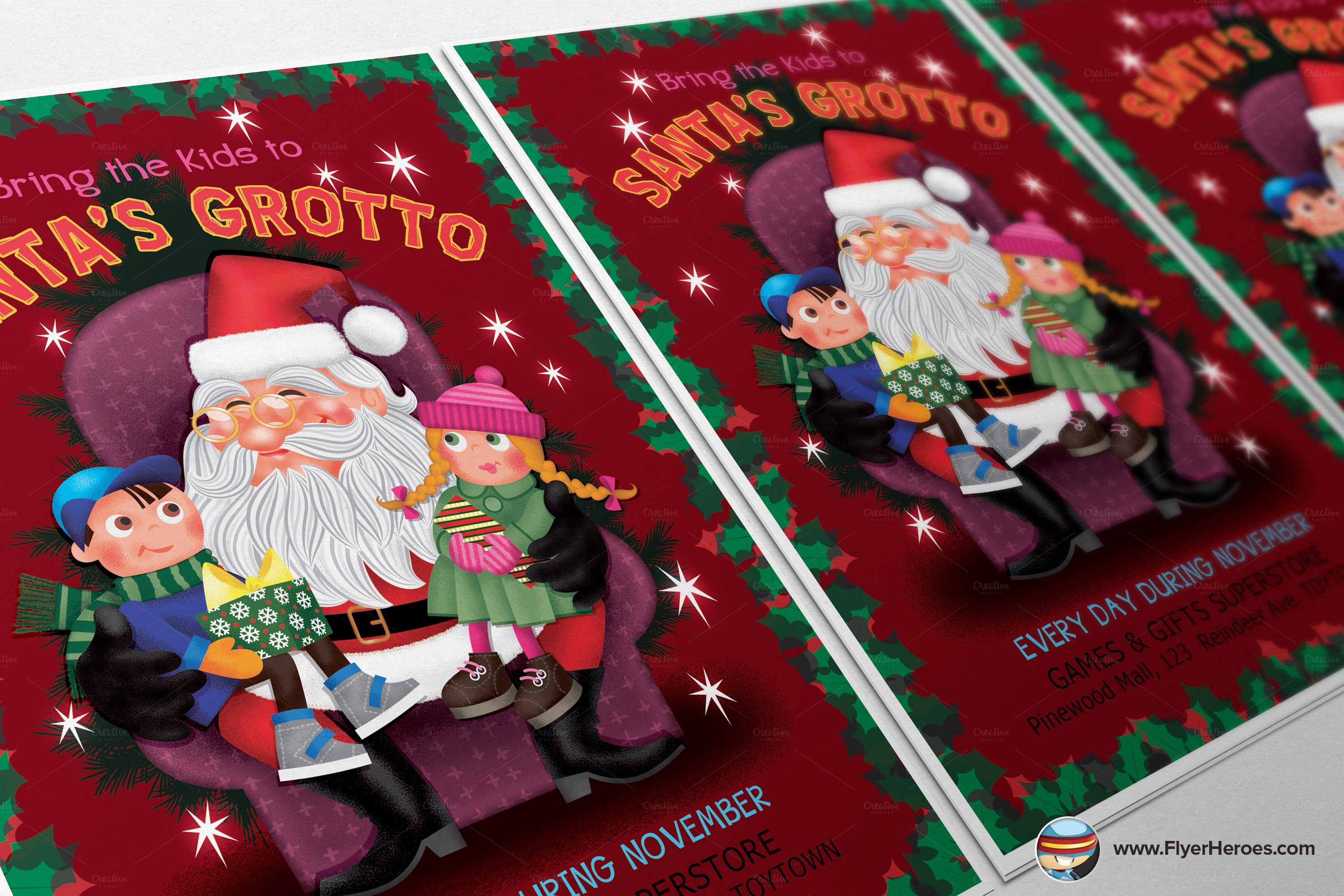 Santa's Grotto Flyer Template ~ Flyer Templates on Creative Market
