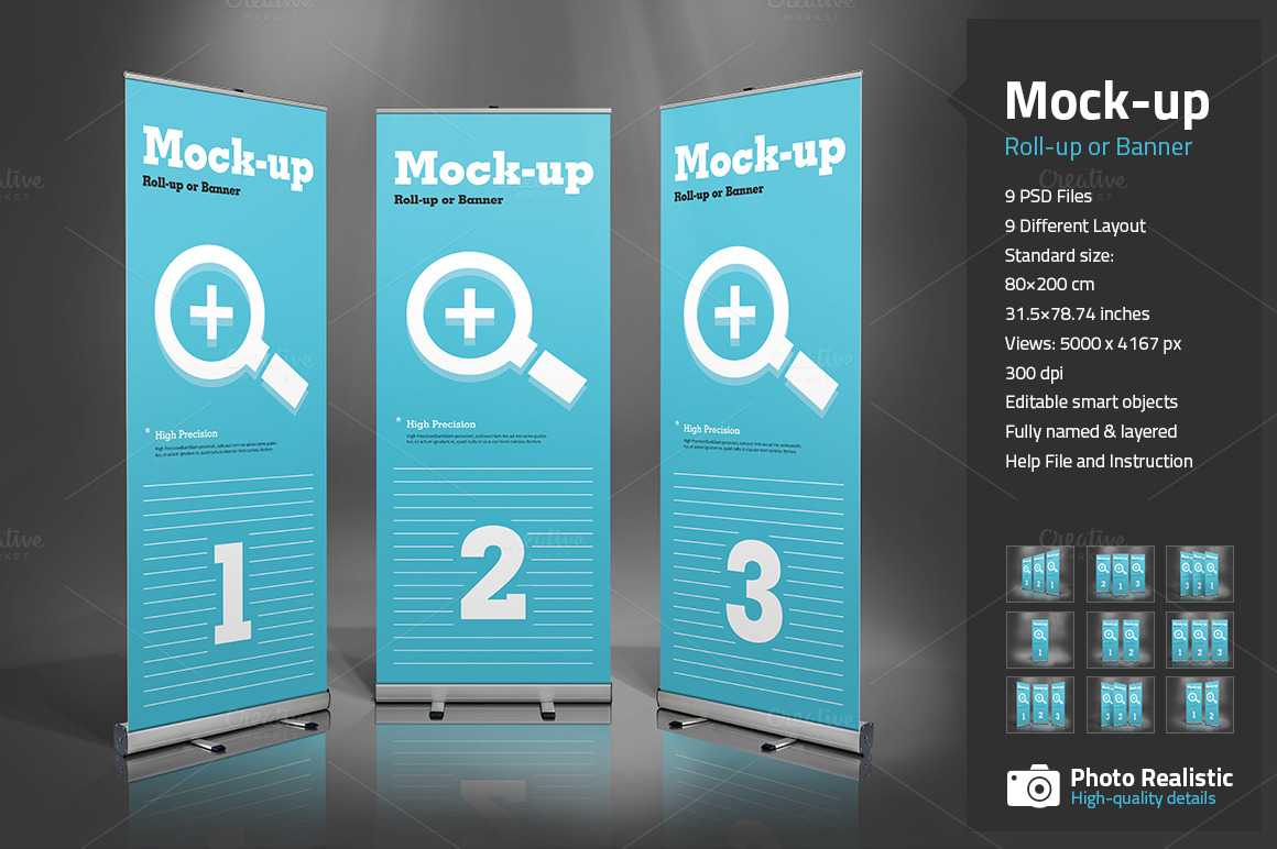  Roll Up or Banner Mock up Product Mockups on Creative Market