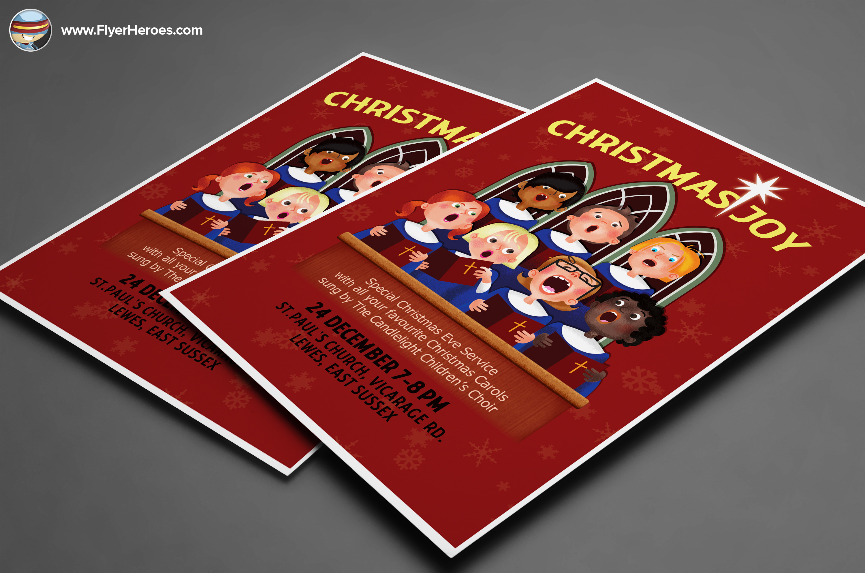 Christmas Choir Flyer Template Flyer Templates on Creative Market