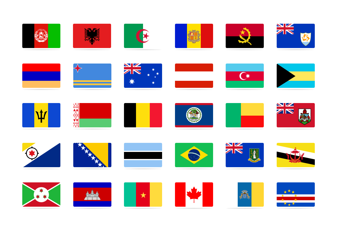 228 Flat Flags ~ Icons on Creative Market