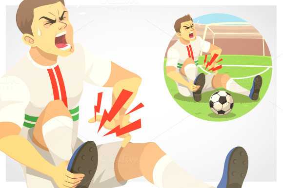 Injured Soccer Player ~ Illustrations on Creative Market