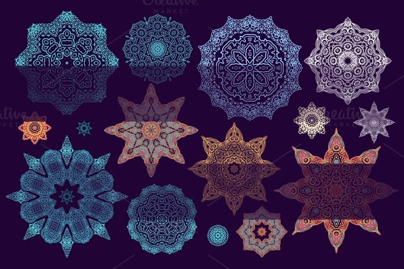 Set Of Decorative Snowflakes Set Of Decorative Snowflakes