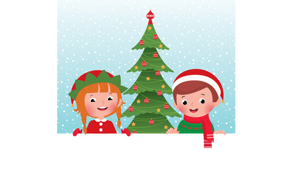Christmas Elf And Santa Claus Christmas Elf And Santa Claus