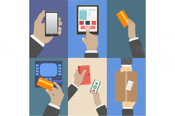 Set Of Business Hands Action Concept Set Of Business Hands Action Concept