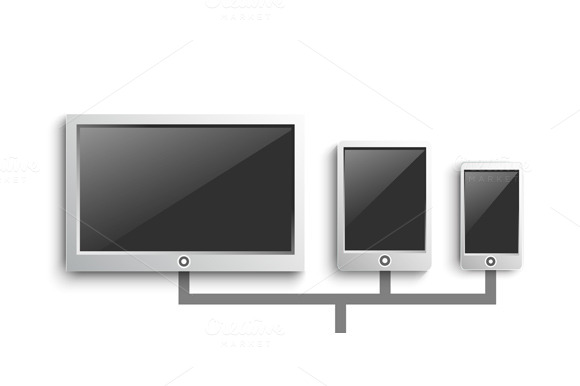 Set Of Modern Digital Devices Set Of Modern Digital Devices