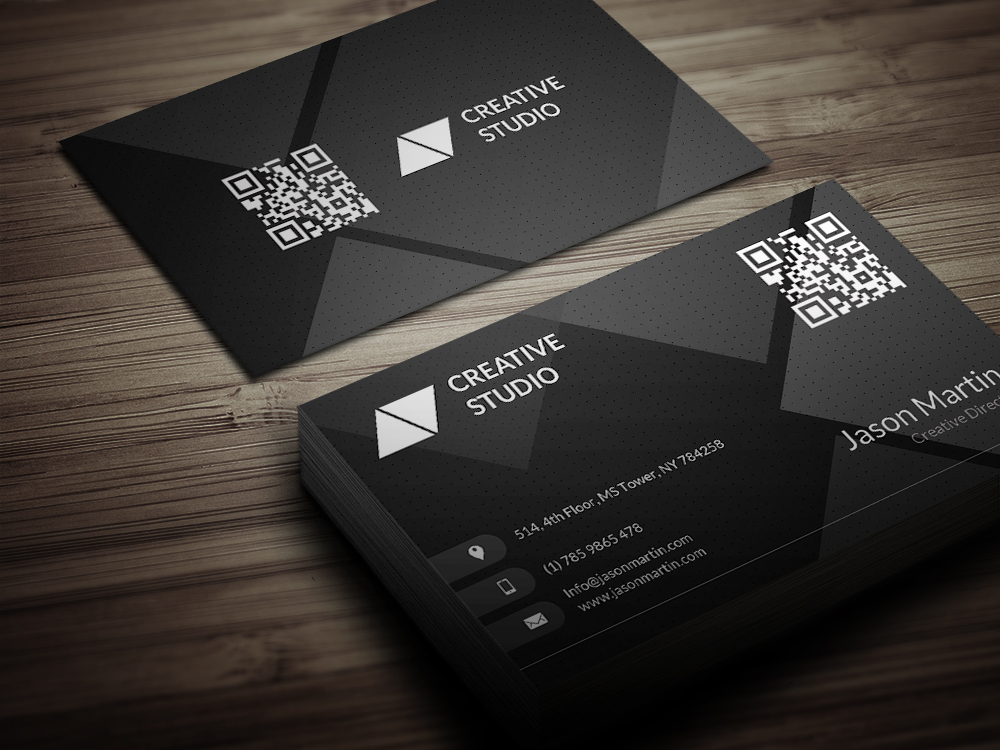 Dark Corporate Business Card ~ Business Card Templates on Creative Market