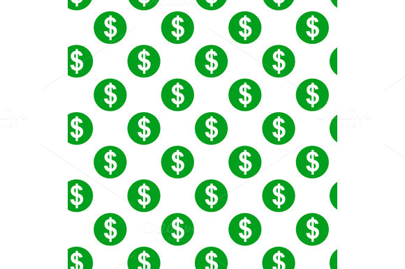 Dollar Sign Seamless Pattern On Whit Dollar Sign Seamless Pattern On Whit