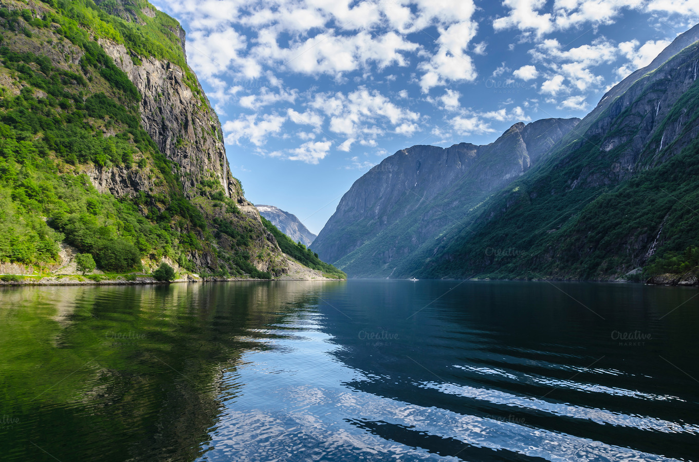 Naeroyfjord, Norway ~ Nature Photos on Creative Market