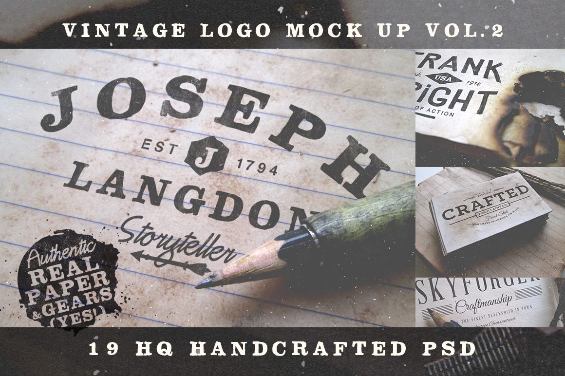 Download Vintage Logo Mock Up Set Volume 2 ~ Product Mockups on Creative Market