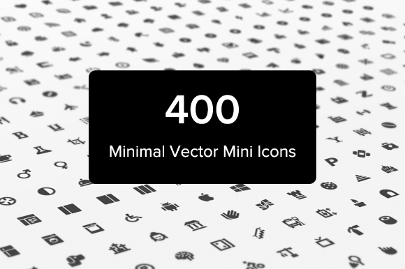 400 Minimal Vector Mini Icons